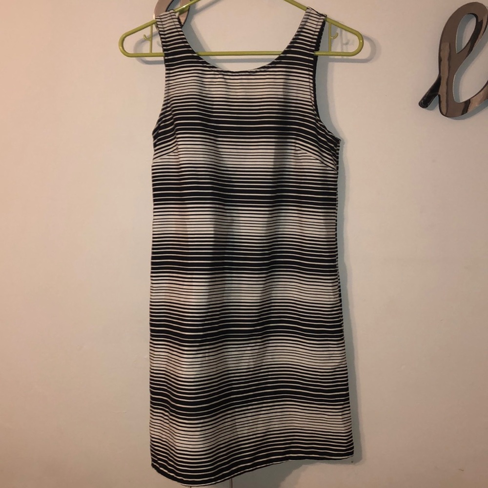 Black and White Striped Dress
